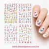 Planilla de Stickers  Hello Kitty para Uñas 80 figuras aprox. 12 x 8 cm.  6E-149 - Foto 1