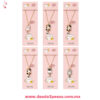 Set de collares con dijes de gatitos esmaltados Color Dorado 24 cm de largo 26G-109 - Foto 1