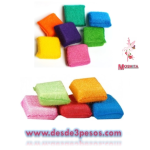 Fregon cuadrado CHICO  en varios colores 7x7cm