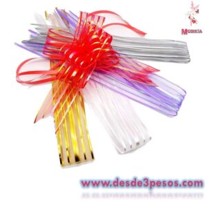 Paq con 10pz de Moño para Regalo en Material Celos